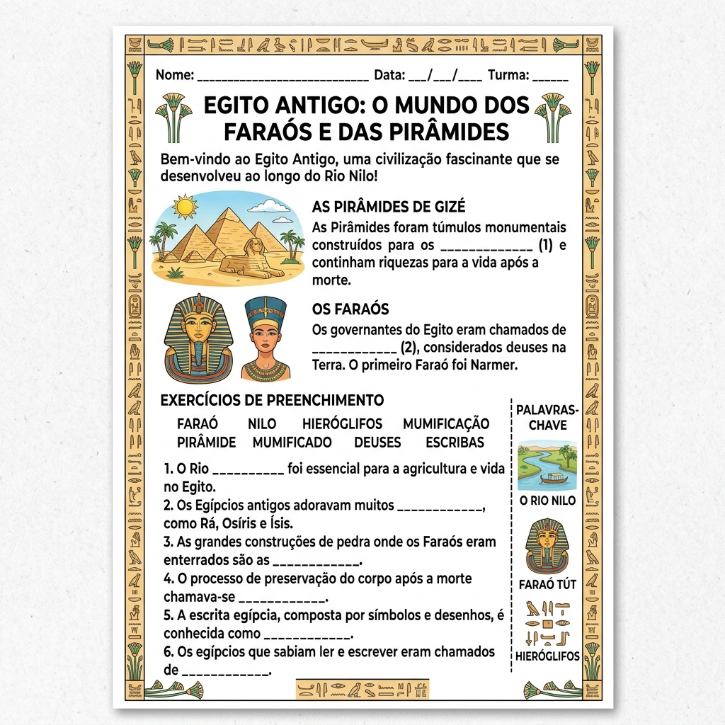 Amostra material de História - Egito Antigo