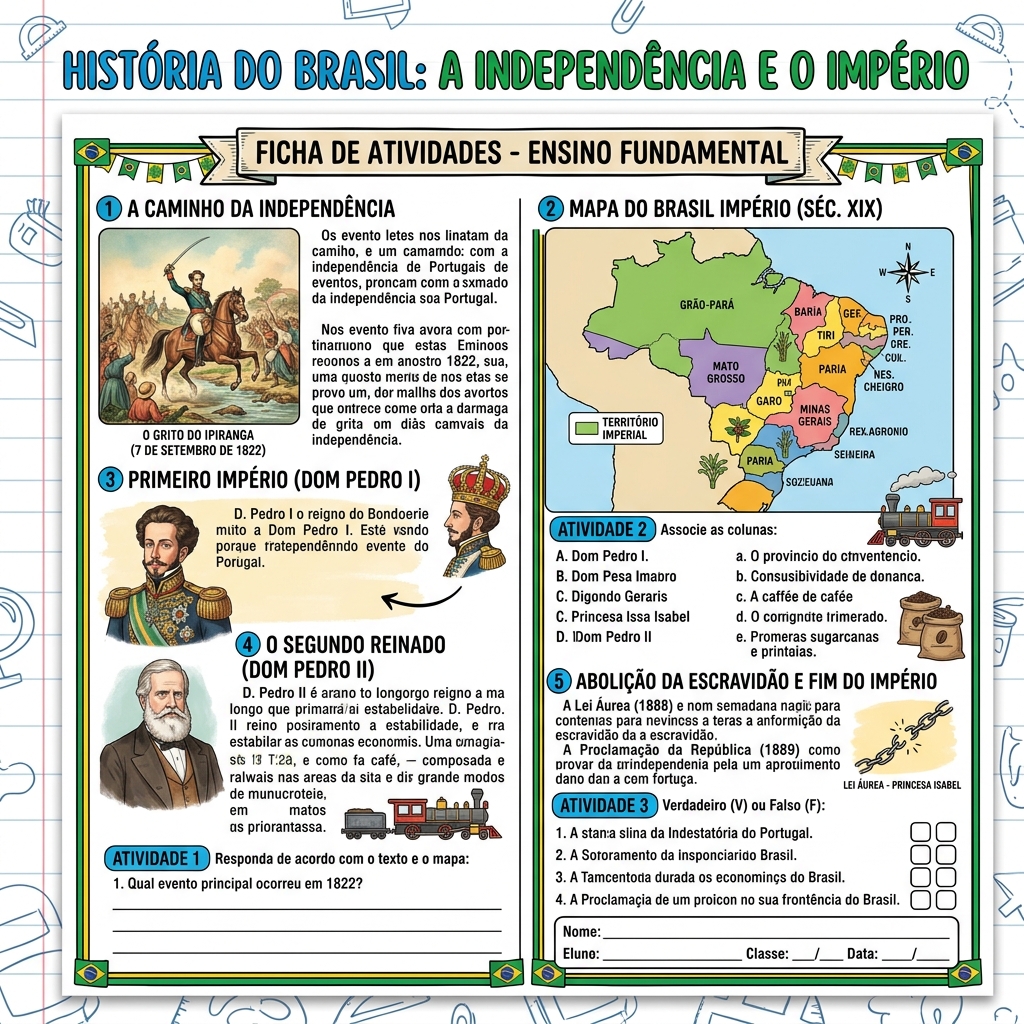 Amostra material de História - Independência do Brasil